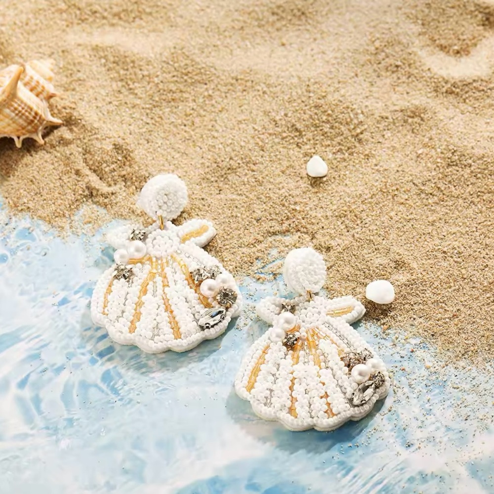 Seashell Beaded Earrings